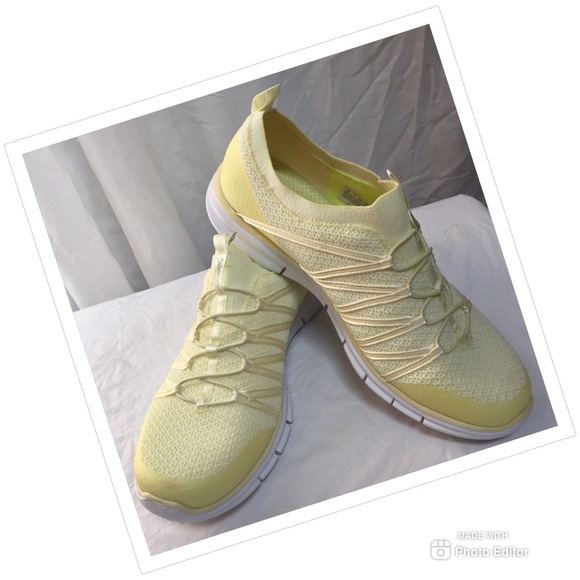 skechers memory foam yellow